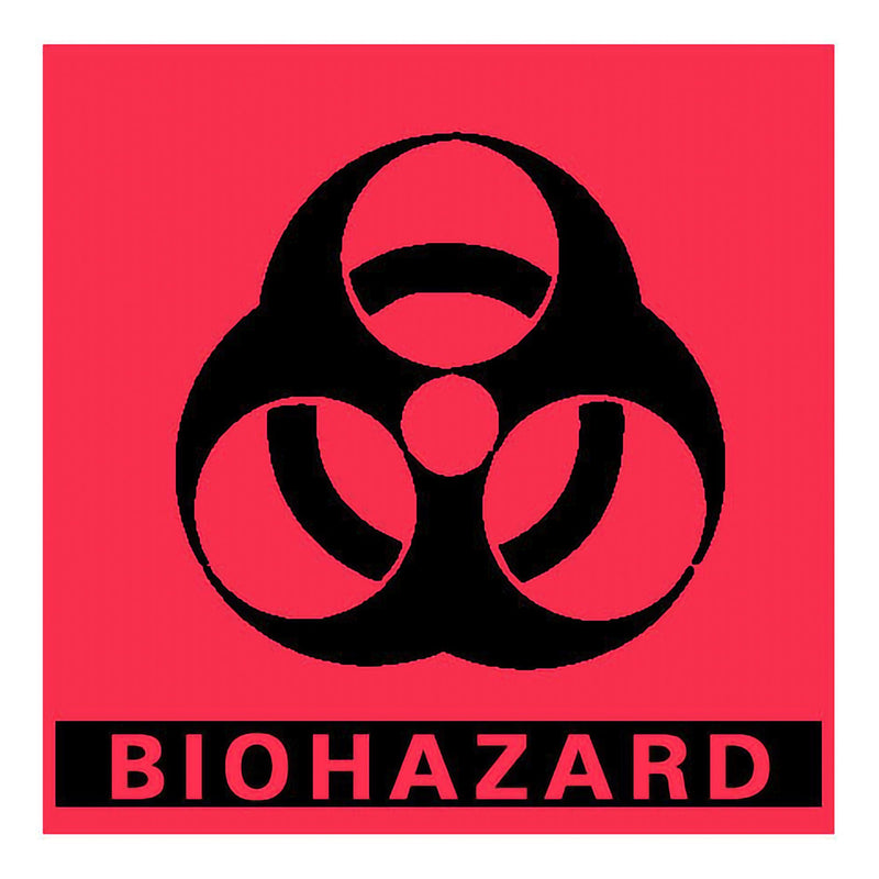 Barkley Biohazard Warning Label, 5 x 5 Inch (Roll of 250)
