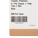 McKesson Brand McKesson Premium Nonsterile Blue Procedure Towel, 13 x 18 Inch (500/CS) 