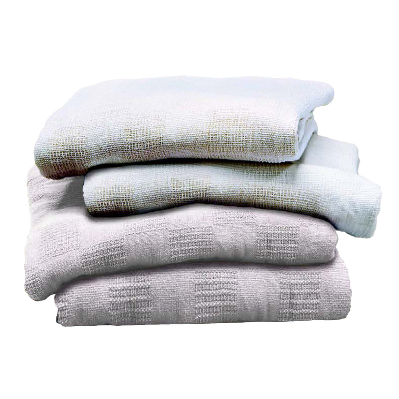 The Pillow Factory Division Leno White Thermal Blanket, 66 x 90 Inch 