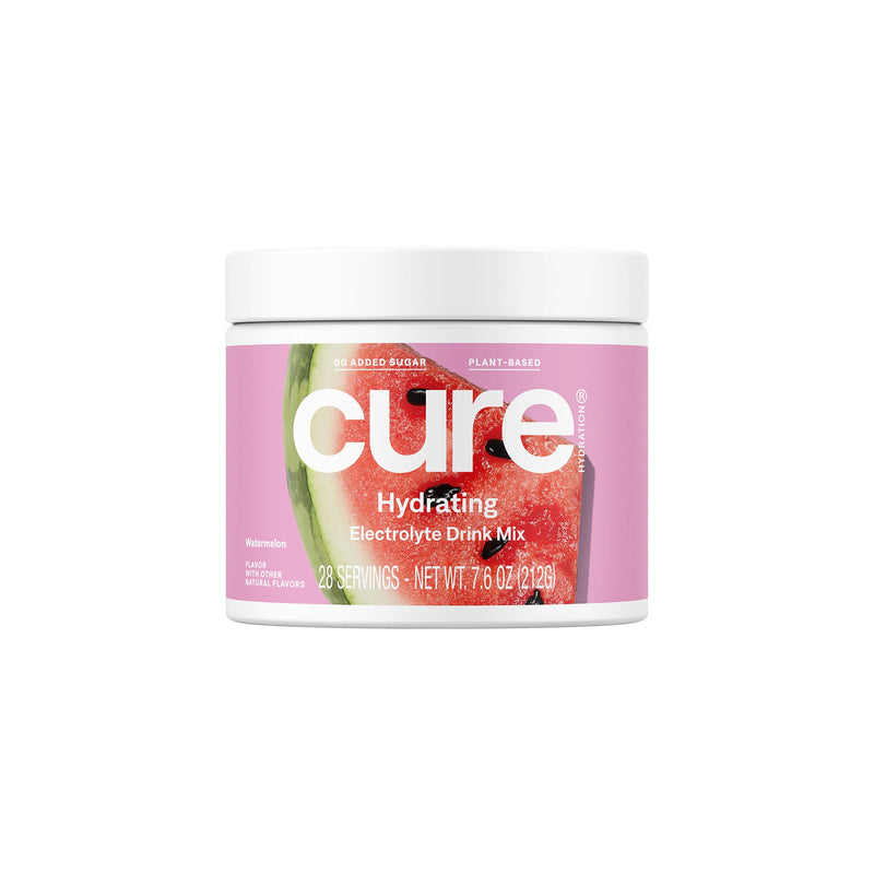 Cure Electrolyte Drink Mix, Watermelon, 7.2-ounce Jar (Case of 12)