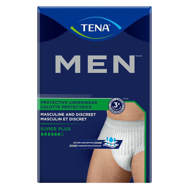 Essity HMS North America Inc Tena Men Super Plus Protective Underwear, Large/X-Large (56/CS) 
