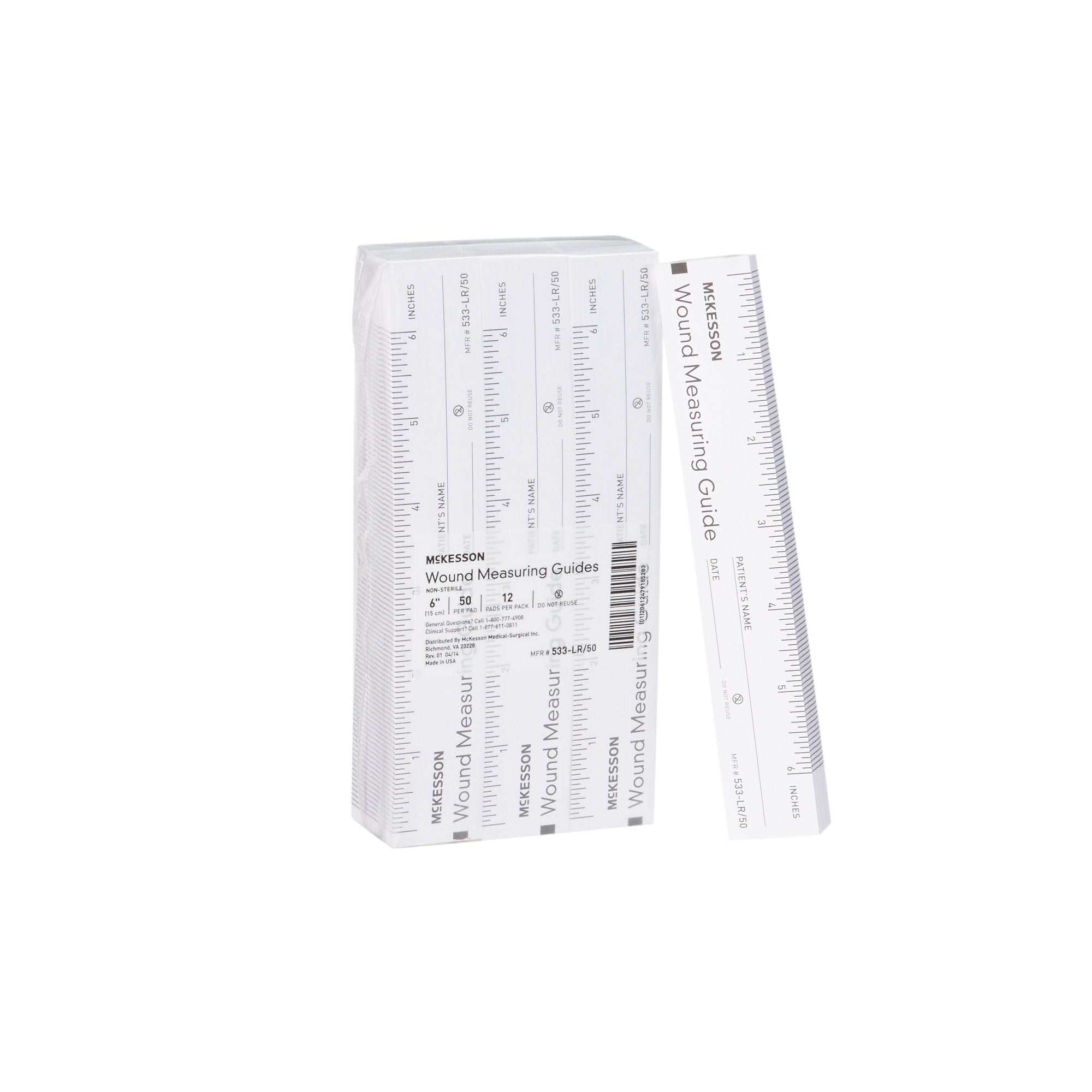 McKesson Brand McKesson Nonsterile Paper Wound Measuring Guide, 6 Inch (288/CS) 