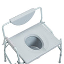 Commode Chair drive Drop Arms Steel Frame Back Bar 23-1/4 Inch Seat Width 1000 lbs. Weight Capacity