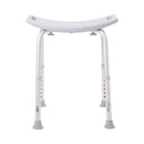 McKesson Aluminum Bath Bench Without Backrest, 15.5 – 19.5 Inch, Gray (Each)