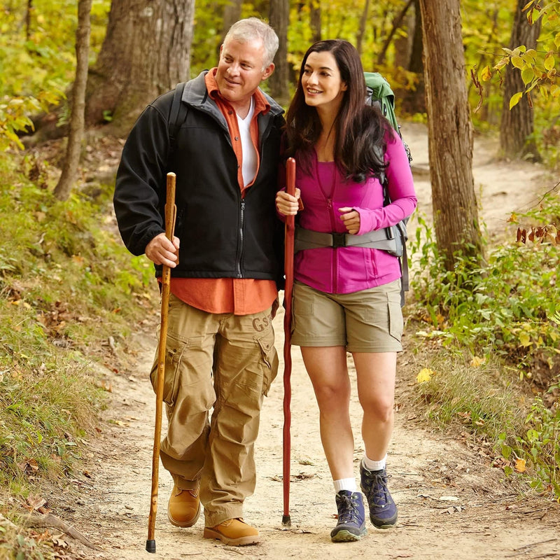 Mabis Healthcare Brazos Hickory Rustic Walking Stick, 41-Inch Height 