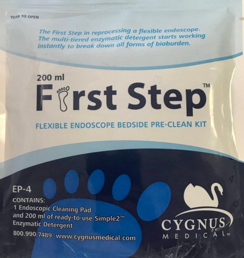 Aspen Surgical (Symmetry) Endoscope Sponge Kit with Pre-Diluted Enzymatic Detergent First Step Flat For Flexible Instruments / Ready-to-Use (70/CS) 