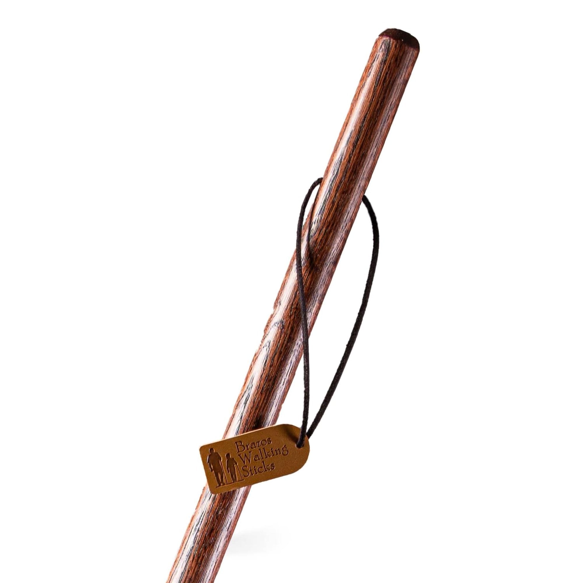 Mabis Healthcare Brazos Twisted Oak Trekker Handcrafted Walking Stick, Red, 55-Inch 