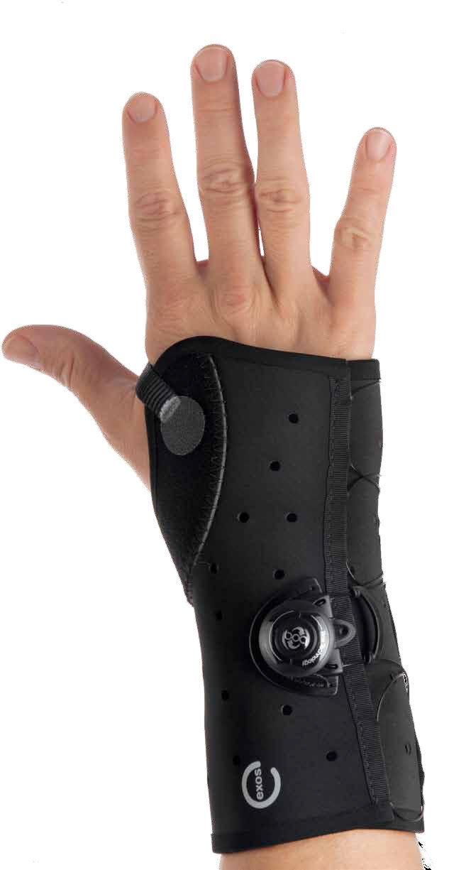 Wrist Brace with Boa Exos Thermoformable Polymer / Nylon Right Hand Black Small (Each)