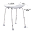 McKesson Brand McKesson Aluminum Bath Bench Without Backrest, 15.5 – 19.5 Inch, Gray 