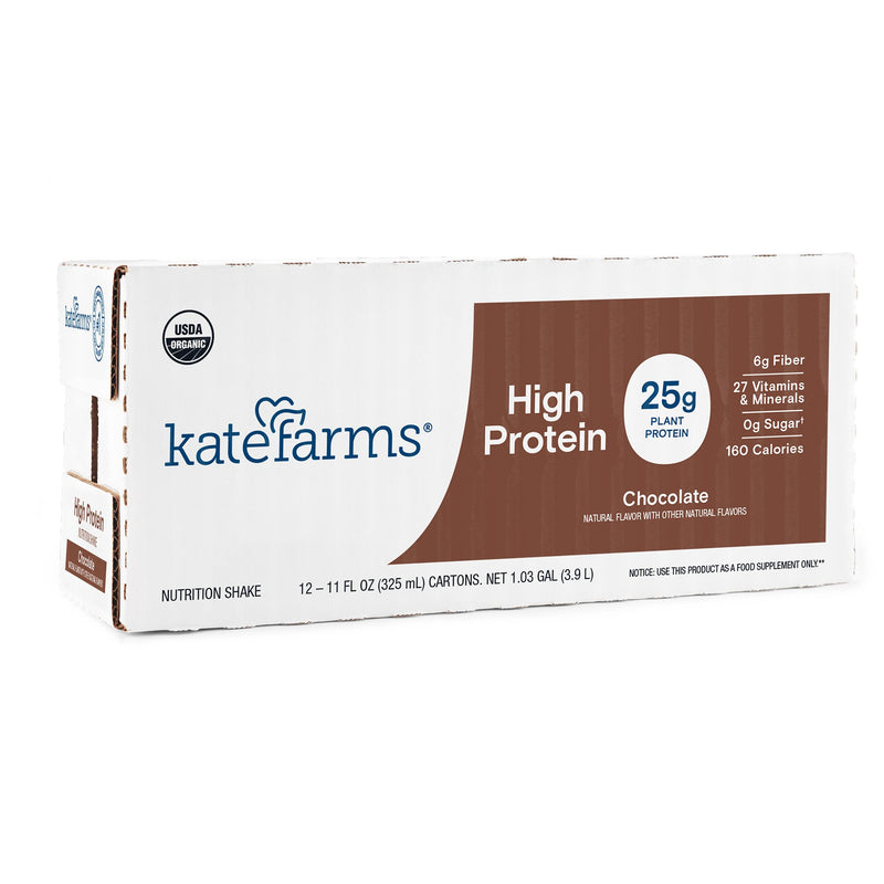 Oral Supplement Kate Farms High Protein Chocolate Flavor Liquid 11 oz. Carton (Case of 12)