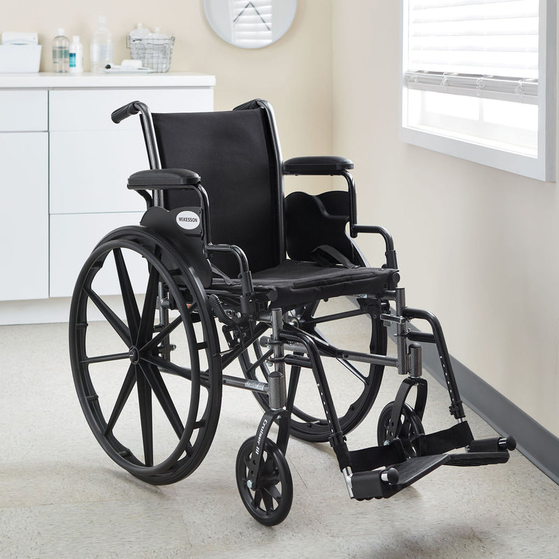McKesson Lightweight Wheelchair, 16 Inch Seat Width (Each)