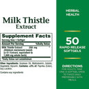 US Nutrition Nature's Bounty Milk Thistle 1000 mg Herbal Supplement Softgels 