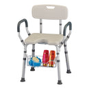 Shower Chair Nova Fixed Arms Aluminum Frame With Backrest 15-3/4 Inch Seat Width 300 lbs. Weight Capacity (Case of 2)