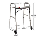 McKesson Folding Walker, Adjustable Height (Case of 4)