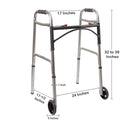 McKesson Folding Walker, Adjustable Height 