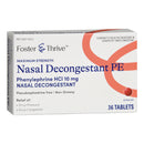 Foster & Thrive Nasal Decongestant PE Tablets Maximum Strength (Bottle of 36)