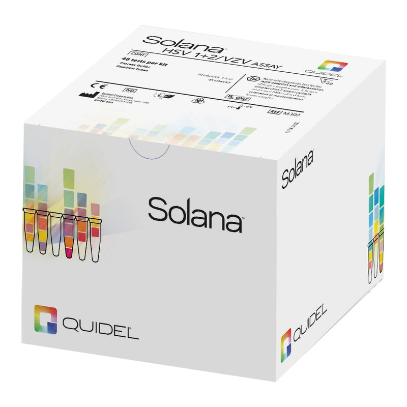 Sexual Health Test Kit Solana HSV 1+2 / VZV Herpes Simplex Virus / Varicella-Zoster Virus 48 Tests CLIA Non-Waived 