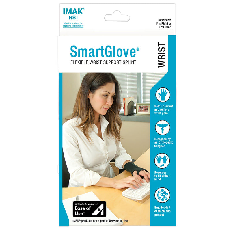 IMAK RSI SmartGlove with Thumb Support Glove, Large, Black (Each)