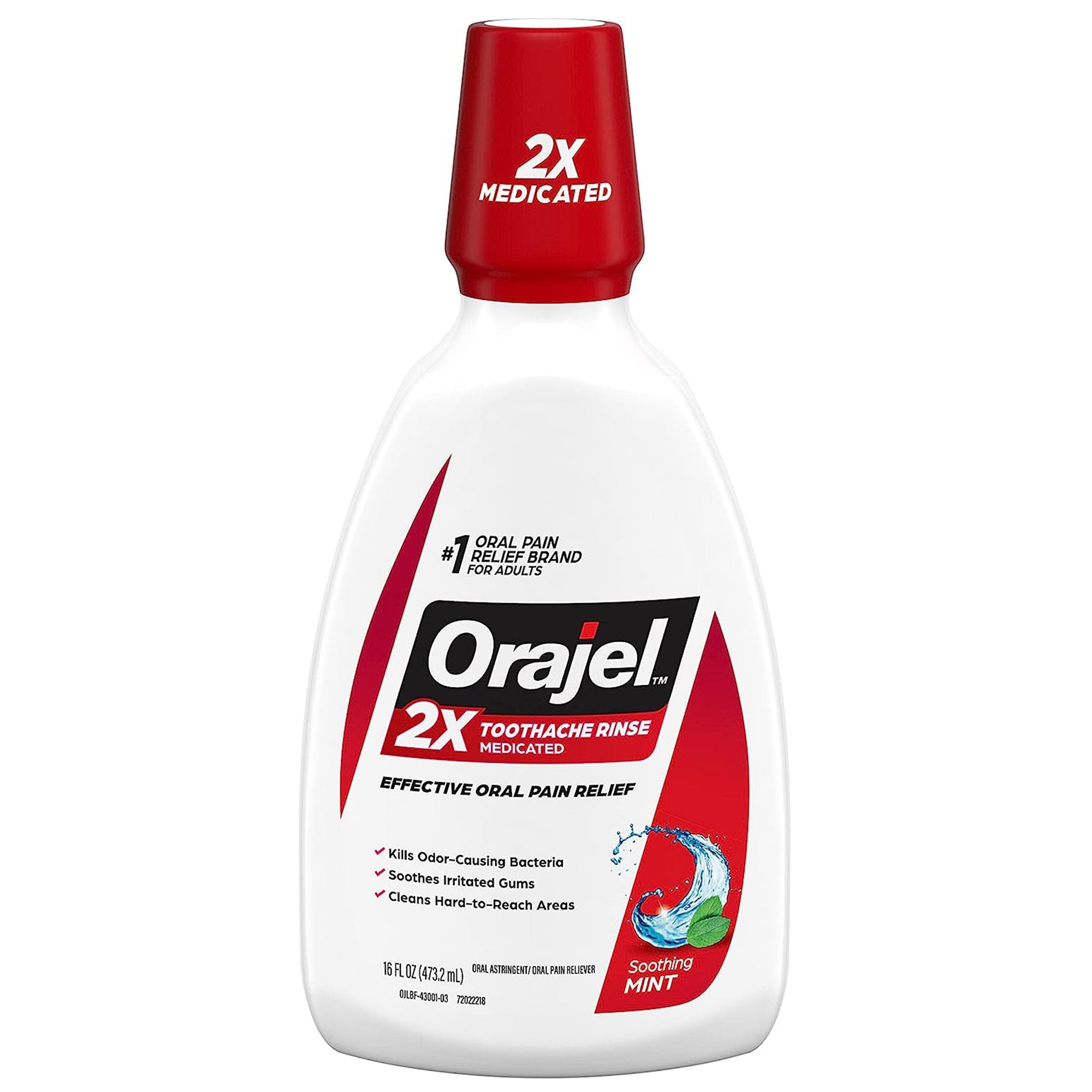 Church and Dwight Orajel for Toothache Analgesic and Astringent Rinse Soothing Mint 