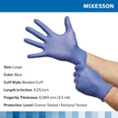 McKesson Confiderm LDC Nitrile Exam Glove, Large, Blue (Case of 2500)