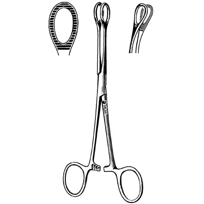 Sklar Ballenger Sponge Forceps - 7", Curved, Serrated - 74-1670