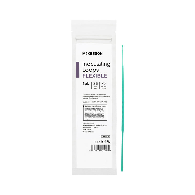 McKesson Inoculating Loop, Light Green, 1 μL, 20-Centimeter Length (Case of 1000)