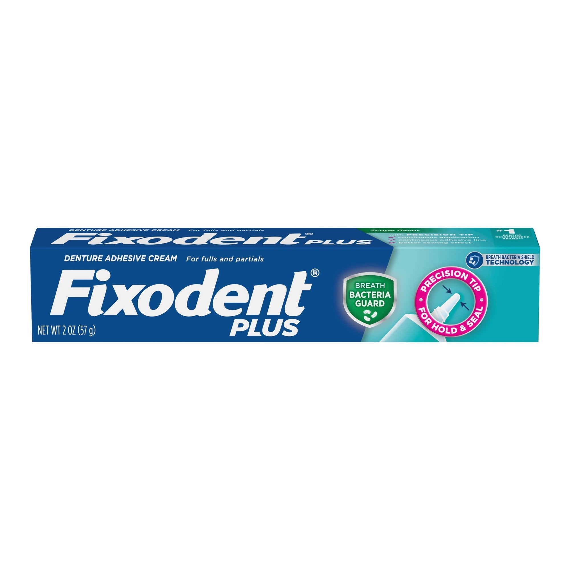 Procter & Gamble Fixodent Plus Denture Adhesive Cream Breath Bacteria Guard 