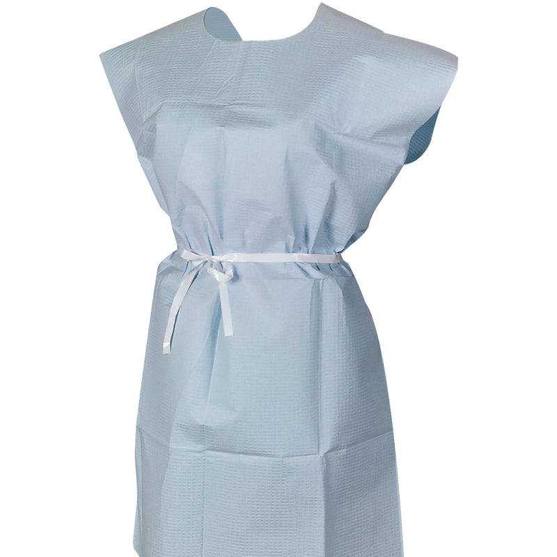 McKesson Patient Exam Gown, One Size Fits Most, Blue (Case of 50)