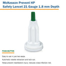 McKesson Prevent HP Push Button Safety Lancet, 21 Guage (Case of 2000)