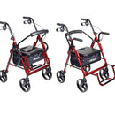 drive Duet Four-Wheel Rollator, Burgundy
