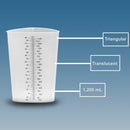 Plasti-Products Plasti-Grad Graduated Beaker, 1,200 mL (200/CS) 