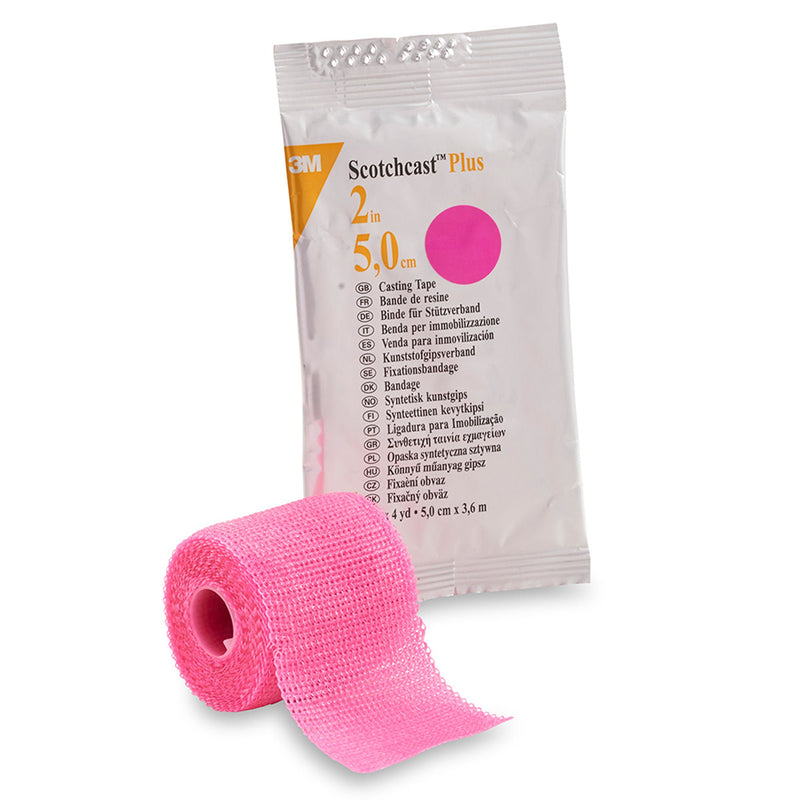 3M Scotchcast Plus Bright Pink Cast Tape, 2 Inch x 4 Yard (Case of 10)