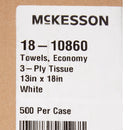 McKesson Nonsterile White Procedure Towels, 13 x 18 Inch (Case of 500)