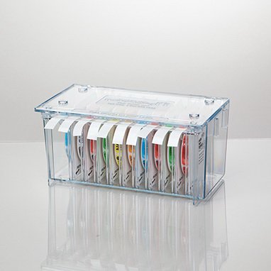 Health Care Logistics Label Dispenser Peel N Go 4-1/8 X 5-3/10 X 9-3/16 Inch Desktop Manual Pull Clear Plastic 10 Roll Dispenser For use with Medication Labels 