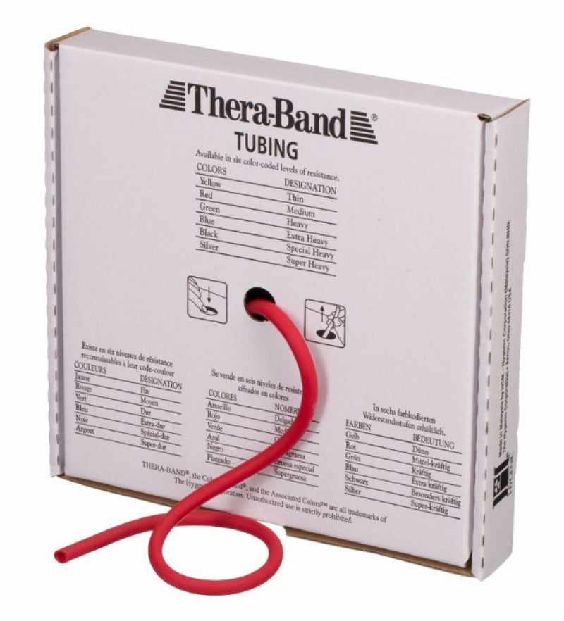 Exercise Resistance Tubing TheraBand Red 25 Foot Length Medium Resistance (Each)