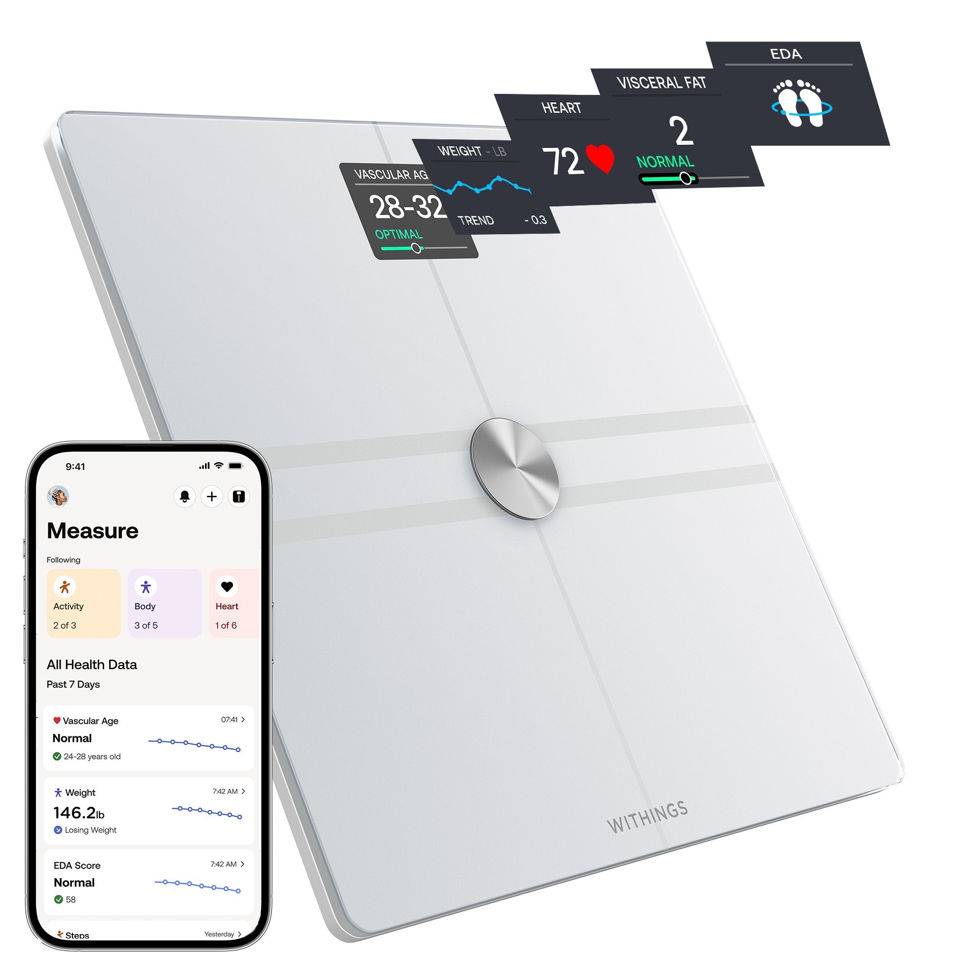 Withings Inc Withings Body Comp Wifi Smart Scale, White 