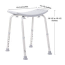 McKesson Aluminum Bath Bench Without Backrest, 15.5 – 19.5 Inch, Gray (Each)
