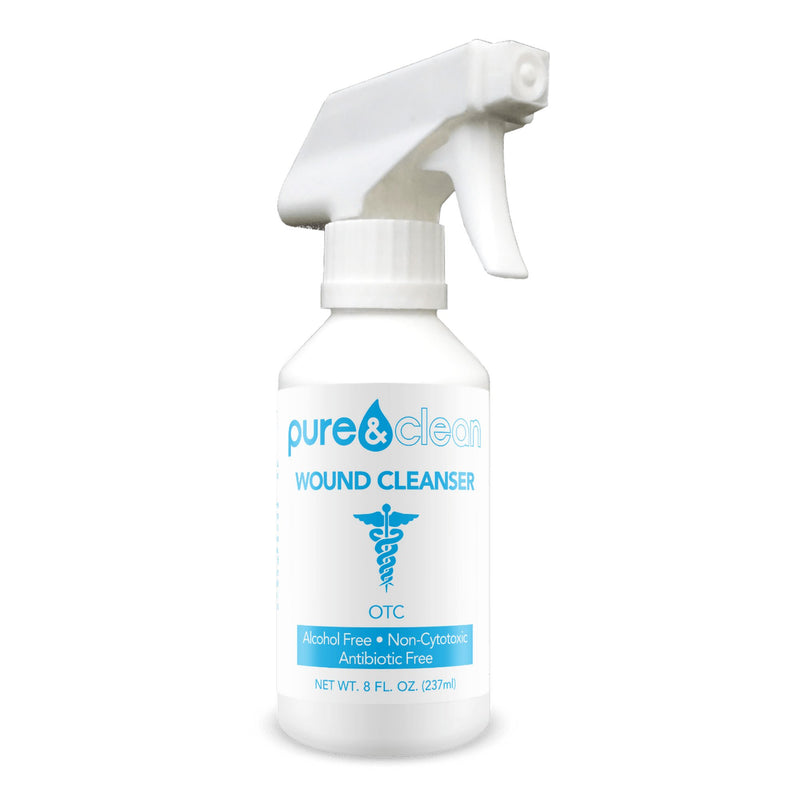 Pure & Clean Wound Cleanser, 8-ounce Pump Bottle (Box of 12 Bottles)
