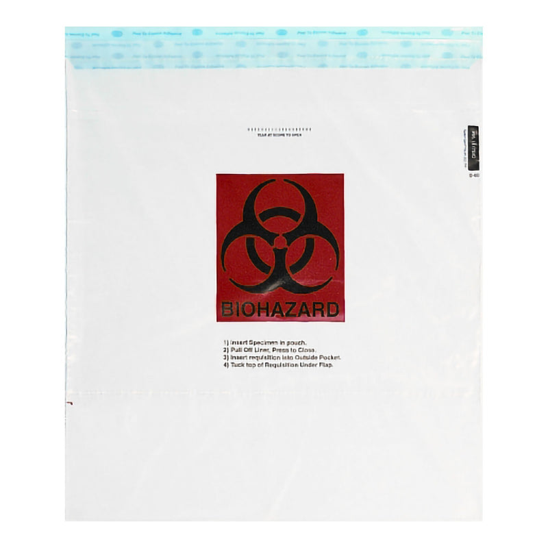 Speci-Gard Specimen Transport Bag, Document Pouch, Adhesive Closure, 15 x 17" (Case of 500) 