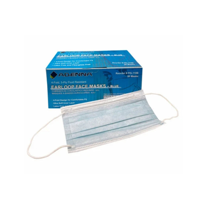 Procedure Mask Adenna ASTM Level 2 Earloops One Size Fits Most (Case of 500)