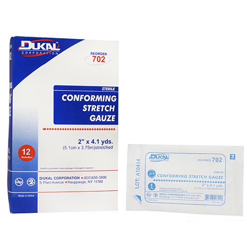 Dukal Dukal Sterile Conforming Bandage, 2 Inch x 4-1/10 Yard, 1-Ply (96/CS)