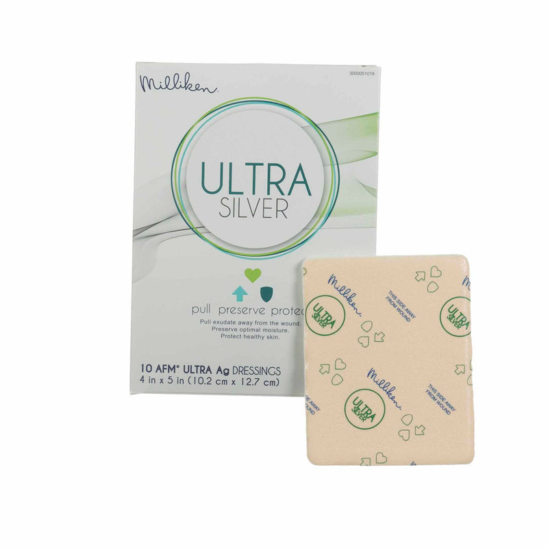 Ultra Silver Foam Dressing, 4 x 4 Inch (Case of 100)