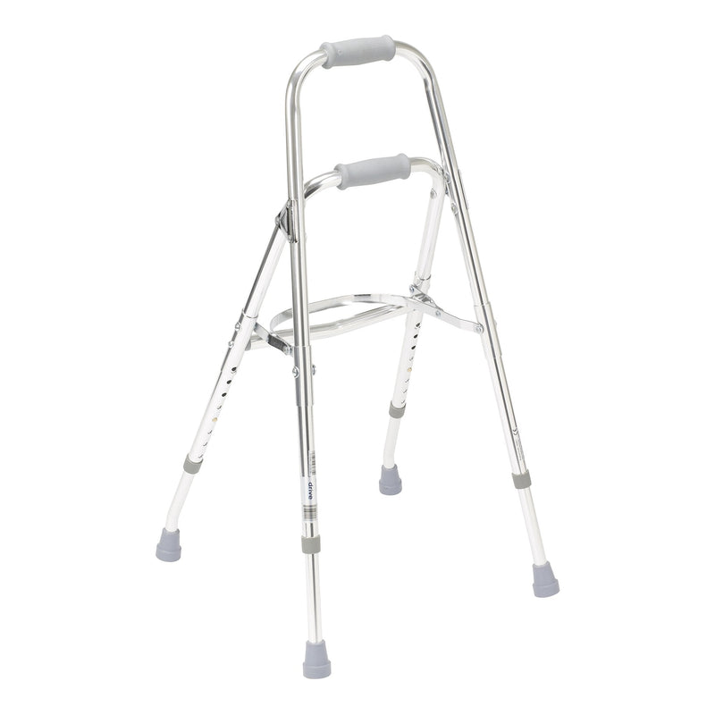 Drive DeVilbiss Healthcare drive Hemi Aluminum Side Step Folding Walker, 29.5 – 37 Inch Height 