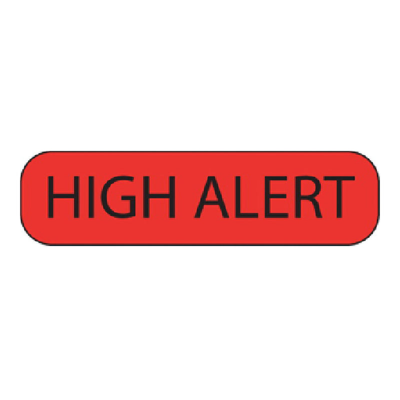 MedVision "High Alert" Label, 1-7/16 x 3/8 Inch (Roll of 666)