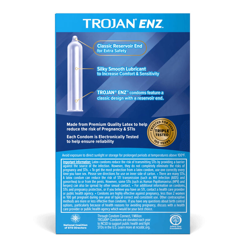 Trojan-Enz Lubricated Latex Condom (1000/CS)