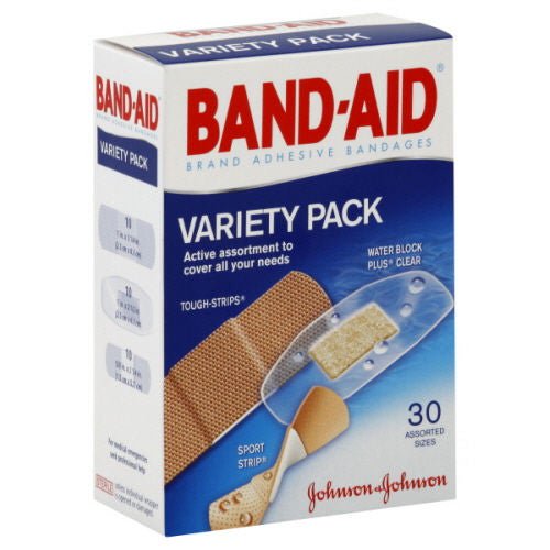 Band-Aid Variety Pack Adhesive Strip, Assorted Sizes (Case of 24)