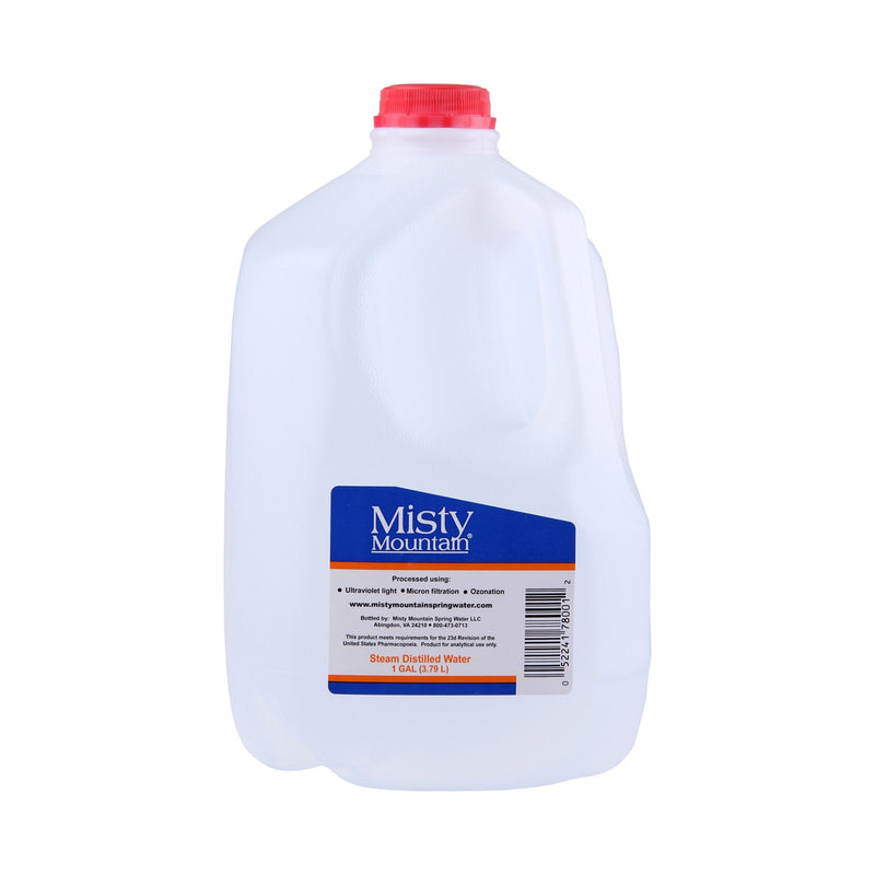Misty Mountain Distilled Water, 1-gallon jug (Case of 3 Gallons) 