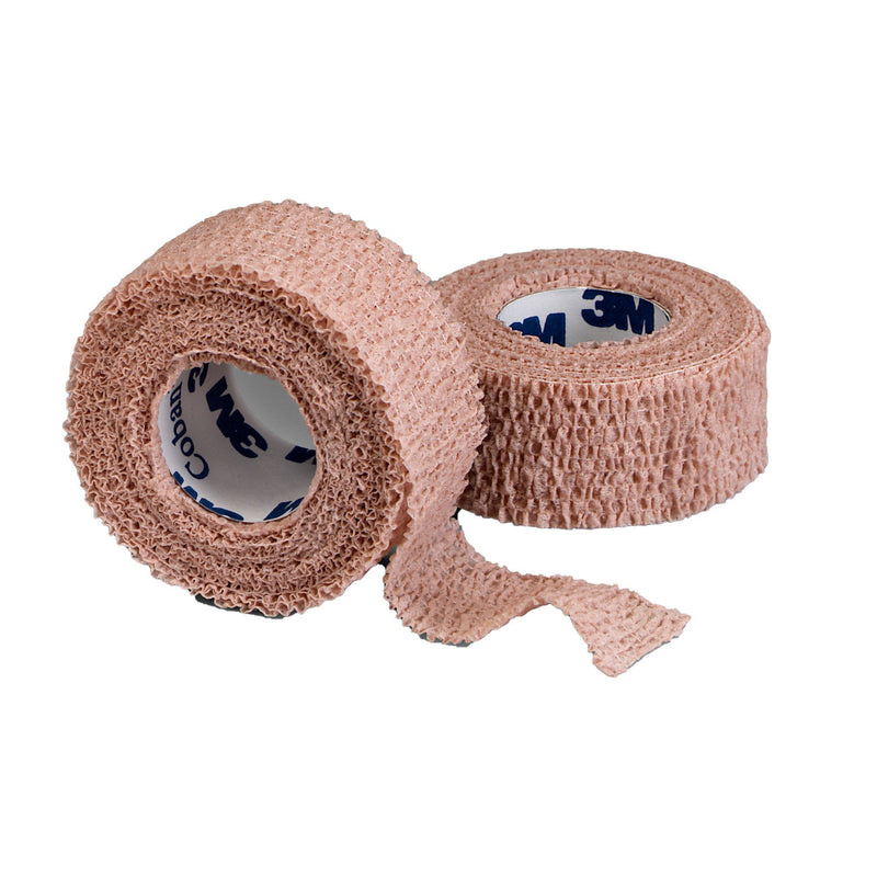 Solventum Corporation 3M Coban Self-adherent Closure Cohesive Bandage, 1 Inch x 5 Yard, Tan (30/CS) 