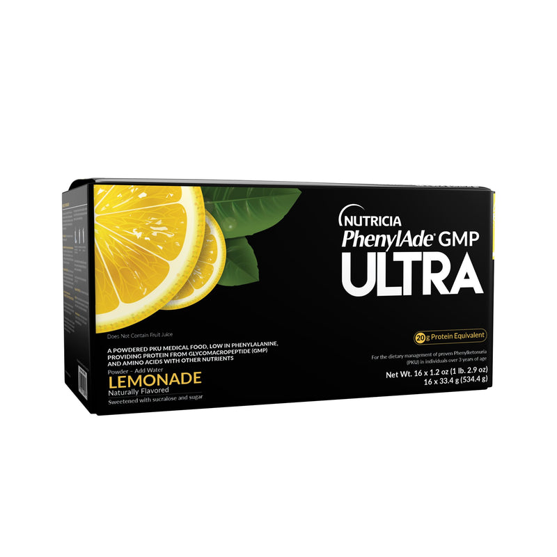Oral Supplement PhenylAde GMP ULTRA Lemonade Flavor Powder 1.2 oz. / 33.4 Gram Individual Packet (Case of 16)