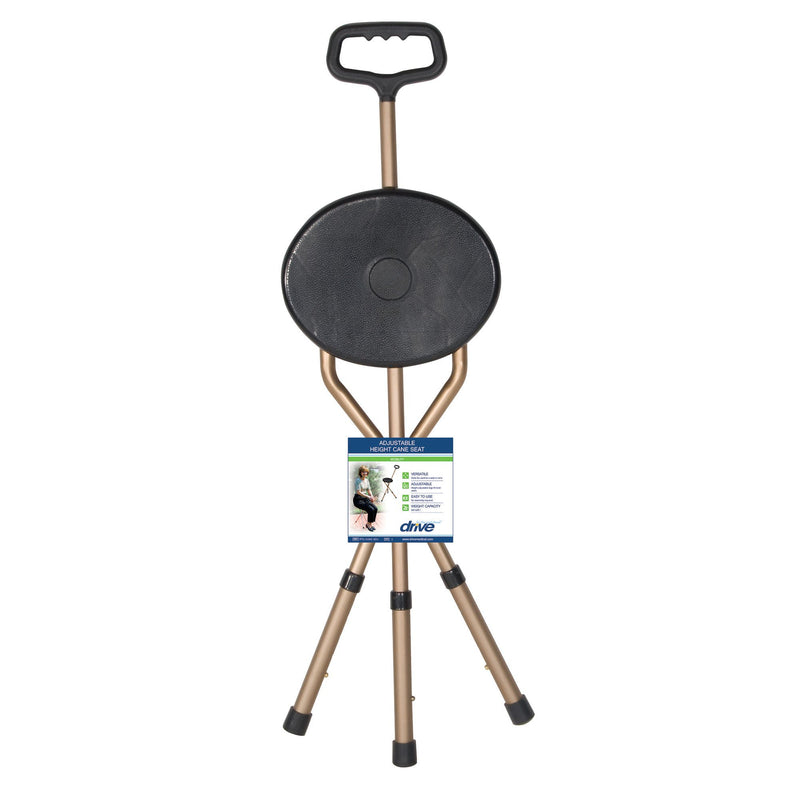 drive Aluminum Seat Cane, 34 – 38 Inch Height